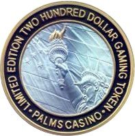 -200 Palms Statue of Liberty gold flames obv.